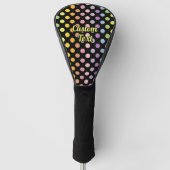 Rainbow Polka Dots Pattern Golfheadcover (Voorkant)