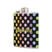 Rainbow Polka Dots Pattern Heupfles (Links)