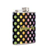 Rainbow Polka Dots Pattern Heupfles (Rechts)