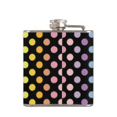 Rainbow Polka Dots Pattern Heupfles (Achterkant)