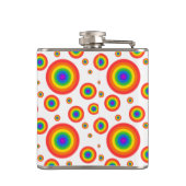 Rainbow Polka Dots Pattern Heupfles (Achterkant)