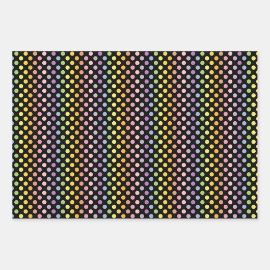 Rainbow Polka Dots Pattern Inpakpapier Vel (Voorkant)