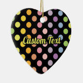 Rainbow Polka Dots Pattern Keramisch Ornament (Rechts)