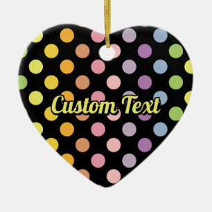 Rainbow Polka Dots Pattern Keramisch Ornament