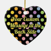 Rainbow Polka Dots Pattern Keramisch Ornament (Achterkant)