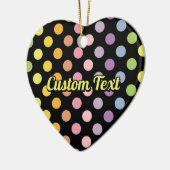Rainbow Polka Dots Pattern Keramisch Ornament (Links)