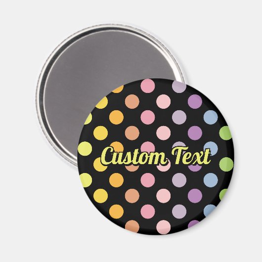 Rainbow Polka Dots Pattern Magneet (Voorkant / Achterkant)