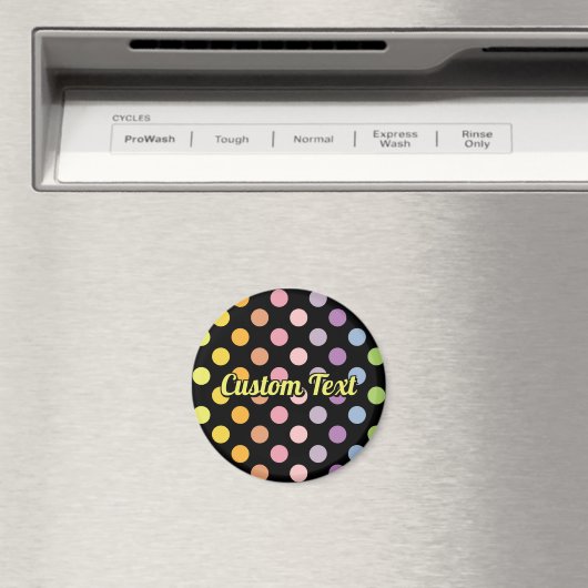 Rainbow Polka Dots Pattern Magneet (Insitu (Vaatwasser))