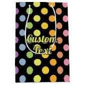 Rainbow Polka Dots Pattern Medium Cadeauzakje (Voorkant)