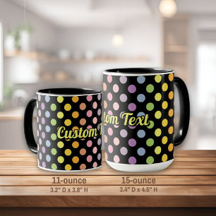 Rainbow Polka Dots Pattern Mok