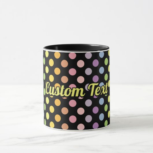 Rainbow Polka Dots Pattern Mok (Midden)