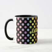 Rainbow Polka Dots Pattern Mok (Links)