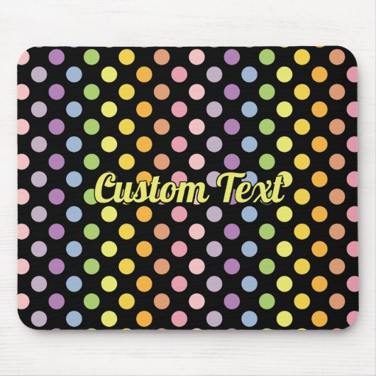 Rainbow Polka Dots Pattern Muismat (Voorkant)