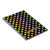 Rainbow Polka Dots Pattern Notitieboek (Rechterzijde)