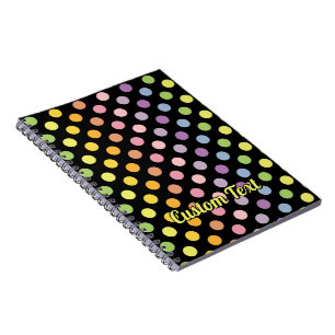 Rainbow Polka Dots Pattern Notitieboek