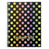 Rainbow Polka Dots Pattern Notitieboek (Voorkant)