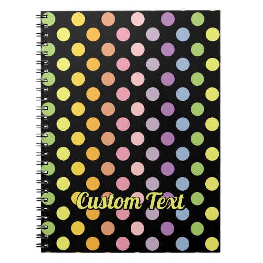 Rainbow Polka Dots Pattern Notitieboek (Voorkant)