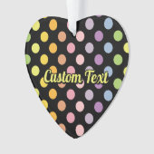 Rainbow Polka Dots Pattern Ornament (voorkant)