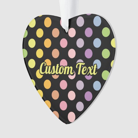 Rainbow Polka Dots Pattern Ornament (voorkant)