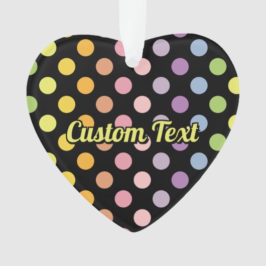 Rainbow Polka Dots Pattern Ornament (voorkant)