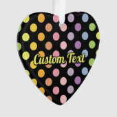 Rainbow Polka Dots Pattern Ornament (voorkant)