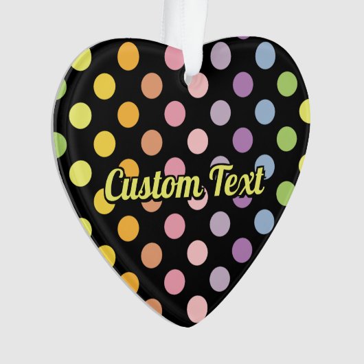 Rainbow Polka Dots Pattern Ornament (voorkant)