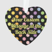 Rainbow Polka Dots Pattern Ornament (achterkant)