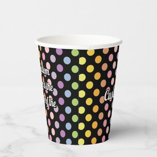 Rainbow Polka Dots Pattern Papieren Bekers (Rechts)
