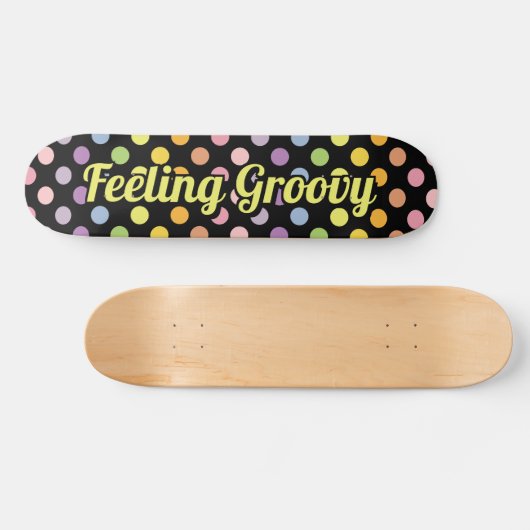 Rainbow Polka Dots Pattern Persoonlijk Skateboard (Horizontaal)