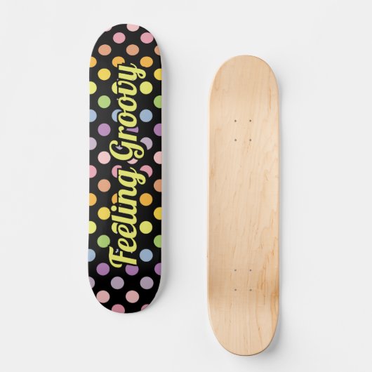Rainbow Polka Dots Pattern Persoonlijk Skateboard (Voorkant)