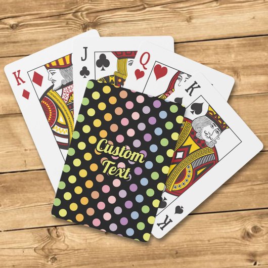 Rainbow Polka Dots Pattern Pokerkaarten
