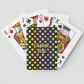 Rainbow Polka Dots Pattern Pokerkaarten (Achterkant)
