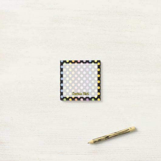 Rainbow Polka Dots Pattern Post-it® Notes (Op bureau)