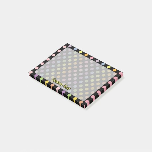Rainbow Polka Dots Pattern Post-it® Notes (Schuin)