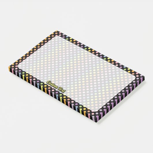 Rainbow Polka Dots Pattern Post-it® Notes (Schuin)