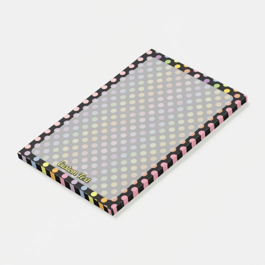 Rainbow Polka Dots Pattern Post-it® Notes (Schuin)