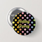 Rainbow Polka Dots Pattern Ronde Button 5,7 Cm (Voorkant /achterkant)