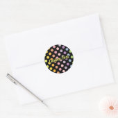 Rainbow Polka Dots Pattern Ronde Sticker (Envelop)