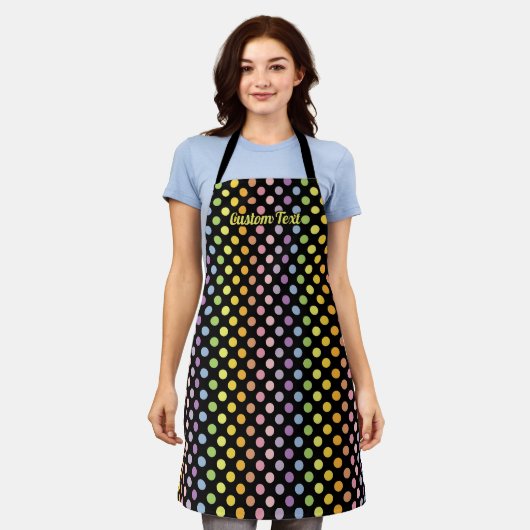 Rainbow Polka Dots Pattern Schort (Gedragen)