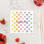 Rainbow Polka Dots Pattern Servet (Insitu)