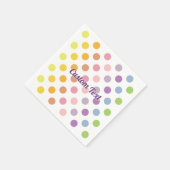 Rainbow Polka Dots Pattern Servet (Hoek)