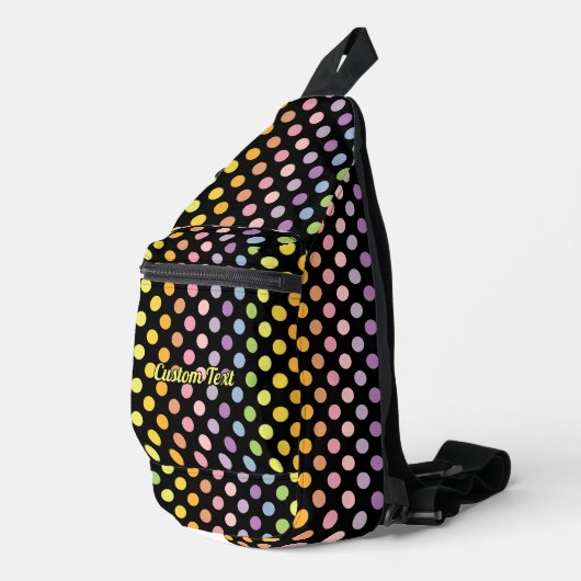 Rainbow Polka Dots Pattern Sling Bag (Rechterhoek)