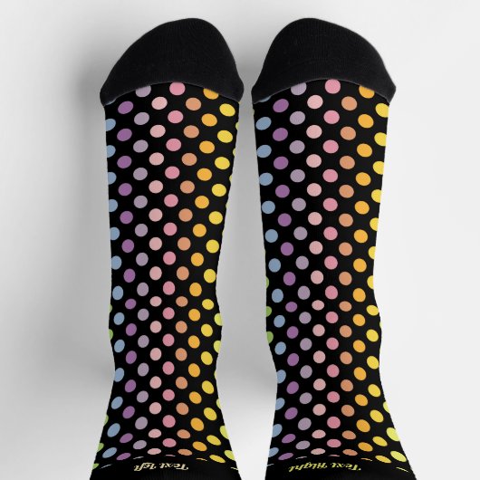 Rainbow Polka Dots Pattern Sokken (Top)
