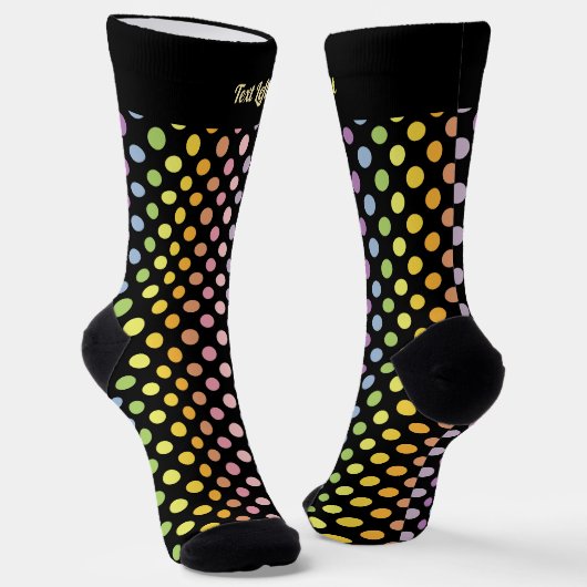 Rainbow Polka Dots Pattern Sokken (Gebogen)