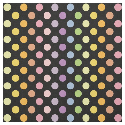 Rainbow Polka Dots Pattern Stof (Swatch)