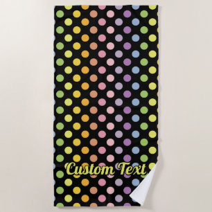 Rainbow Polka Dots Pattern Strandlaken