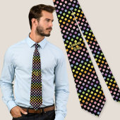 Rainbow Polka Dots Pattern Stropdas