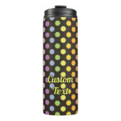 Rainbow Polka Dots Pattern Thermosbeker (Voorkant)
