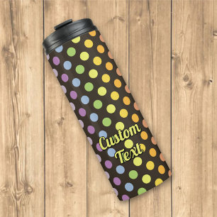 Rainbow Polka Dots Pattern Thermosbeker