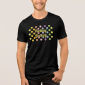 Rainbow Polka Dots Pattern Tri-Blend Shirt (Voorkant)